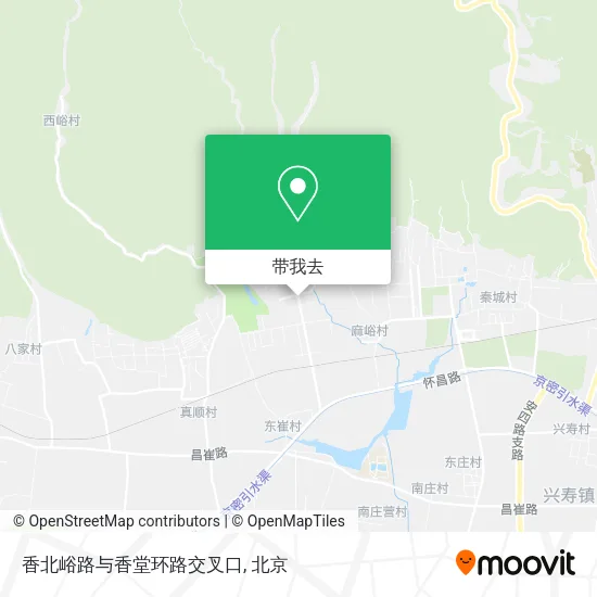 香北峪路与香堂环路交叉口地图