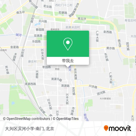 大兴区滨河小学-南门地图