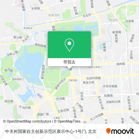 中关村国家自主创新示范区展示中心-1号门地图