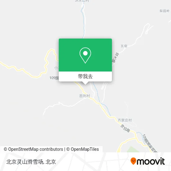 北京灵山滑雪场地图