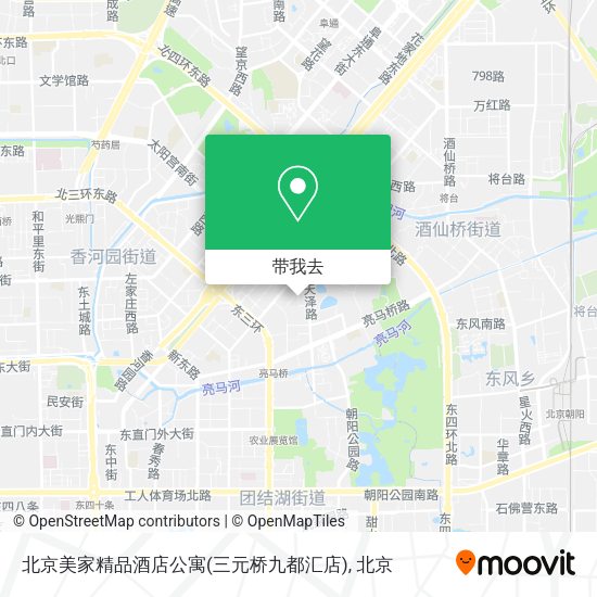 北京美家精品酒店公寓(三元桥九都汇店)地图
