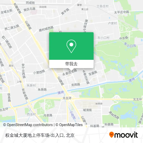 权金城大厦地上停车场-出入口地图