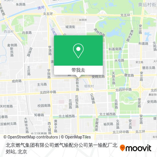 北京燃气集团有限公司燃气输配分公司第一输配厂北郊站地图