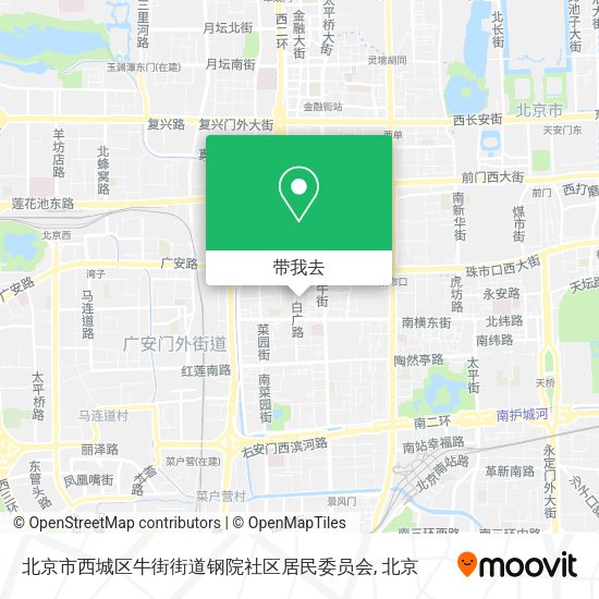 北京市西城区牛街街道钢院社区居民委员会地图