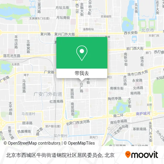 北京市西城区牛街街道钢院社区居民委员会地图