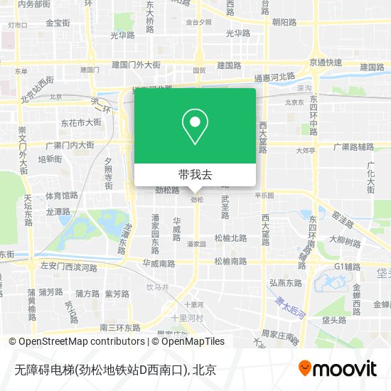 无障碍电梯(劲松地铁站D西南口)地图