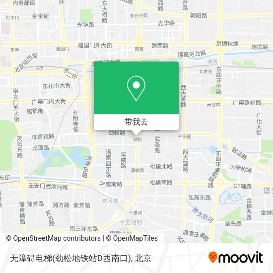 无障碍电梯(劲松地铁站D西南口)地图