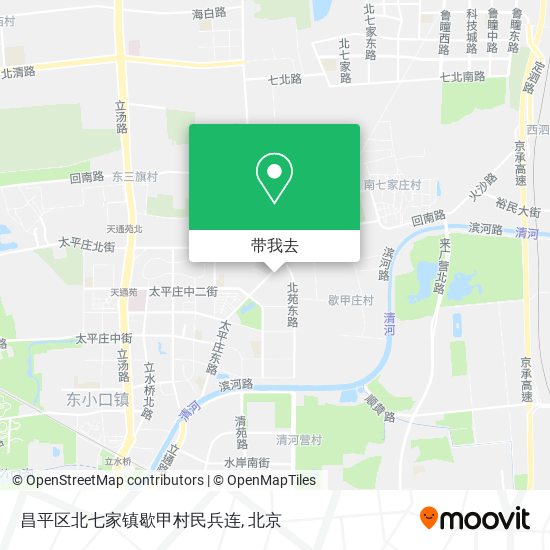 昌平区北七家镇歇甲村民兵连地图