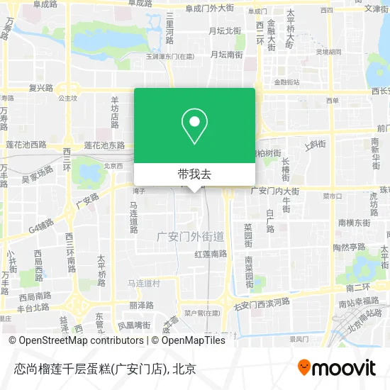 恋尚榴莲千层蛋糕(广安门店)地图