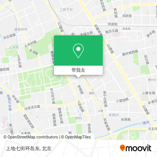 上地七街环岛东地图