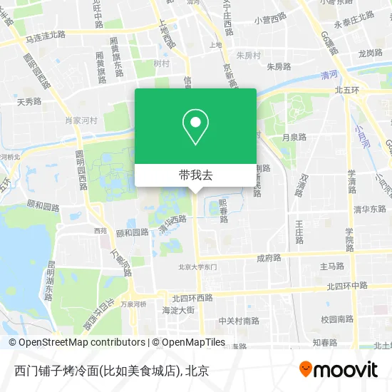 西门铺子烤冷面(比如美食城店)地图