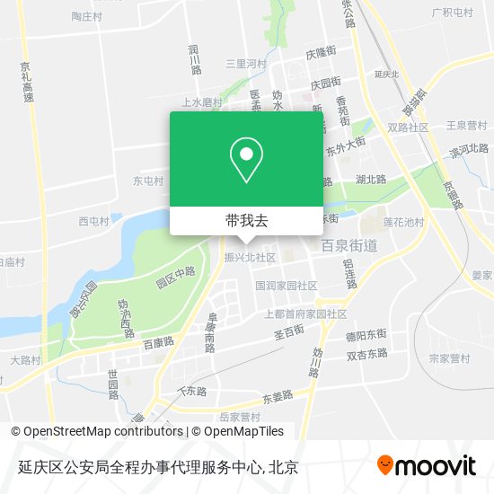 延庆区公安局全程办事代理服务中心地图