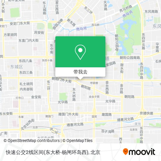 快速公交2线区间(东大桥-杨闸环岛西)地图