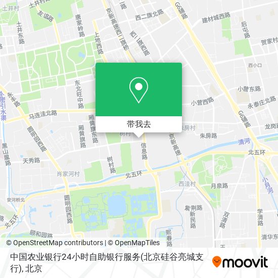 中国农业银行24小时自助银行服务(北京硅谷亮城支行)地图