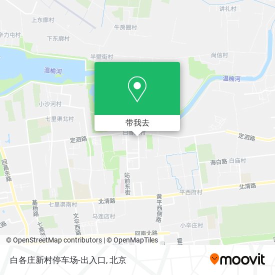 白各庄新村停车场-出入口地图