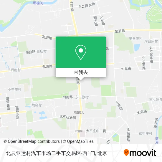北辰亚运村汽车市场二手车交易区-西1门地图