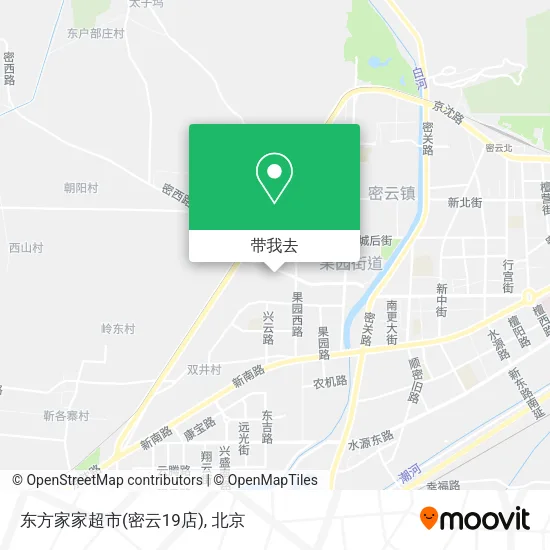 东方家家超市(密云19店)地图