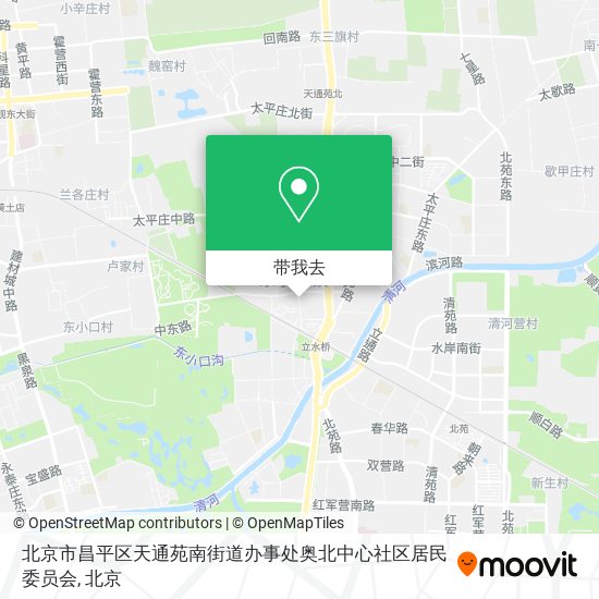 北京市昌平区天通苑南街道办事处奥北中心社区居民委员会地图