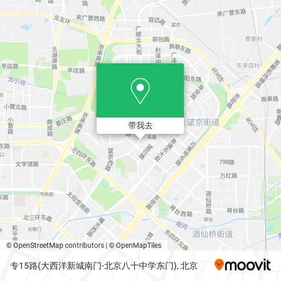 专15路(大西洋新城南门-北京八十中学东门)地图