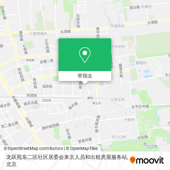 龙跃苑东二区社区居委会来京人员和出租房屋服务站地图