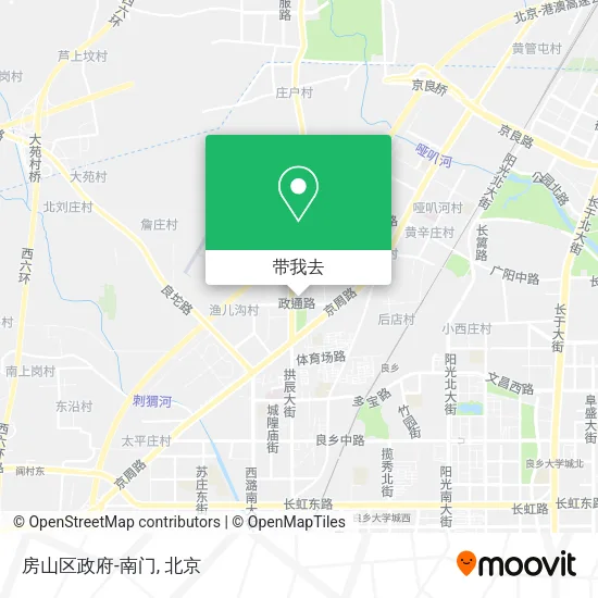 房山区政府-南门地图