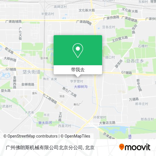 广州佛朗斯机械有限公司北京分公司地图