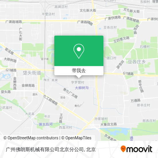 广州佛朗斯机械有限公司北京分公司地图