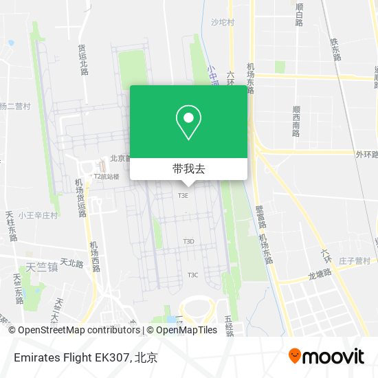 Emirates Flight EK307地图