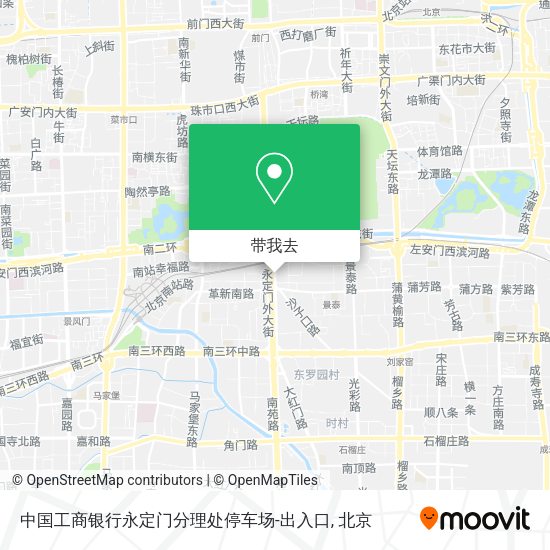 中国工商银行永定门分理处停车场-出入口地图