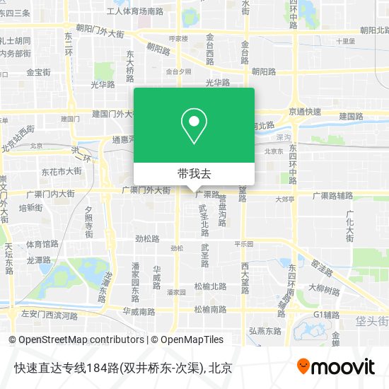 快速直达专线184路(双井桥东-次渠)地图