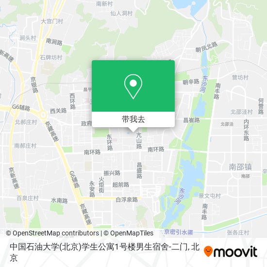 中国石油大学(北京)学生公寓1号楼男生宿舍-二门地图