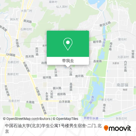 中国石油大学(北京)学生公寓1号楼男生宿舍-二门地图