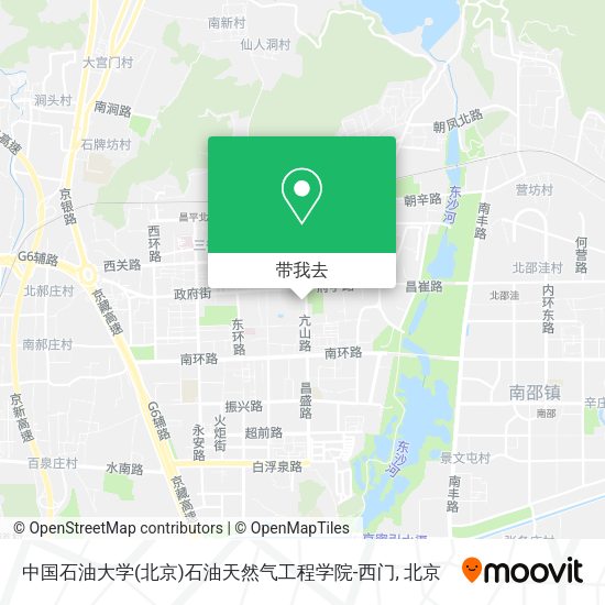 中国石油大学(北京)石油天然气工程学院-西门地图
