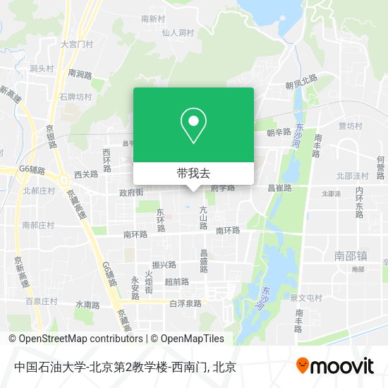 中国石油大学-北京第2教学楼-西南门地图