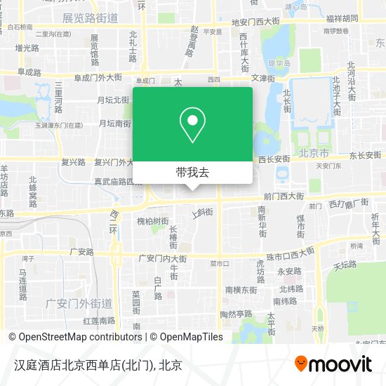汉庭酒店北京西单店(北门)地图