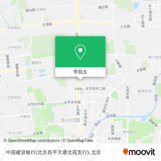 中国建设银行(北京昌平天通北苑支行)地图