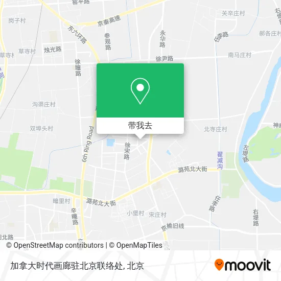 加拿大时代画廊驻北京联络处地图
