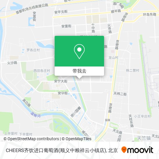 CHEERS齐饮进口葡萄酒(顺义中粮祥云小镇店)地图