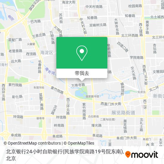 北京银行24小时自助银行(民族学院南路19号院东南)地图
