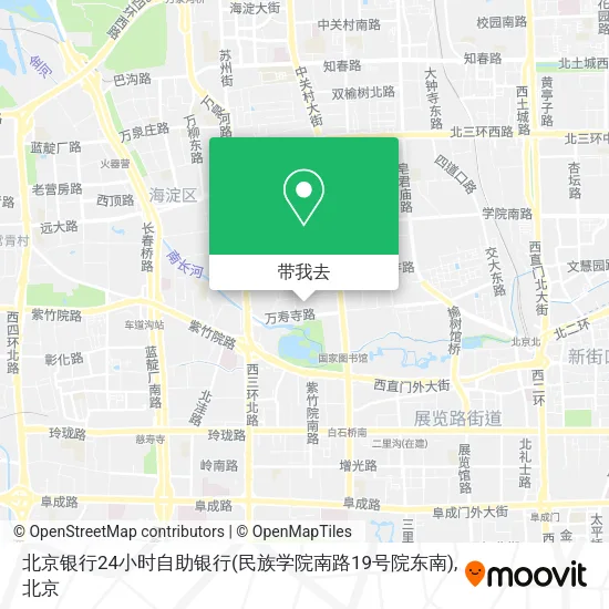 北京银行24小时自助银行(民族学院南路19号院东南)地图