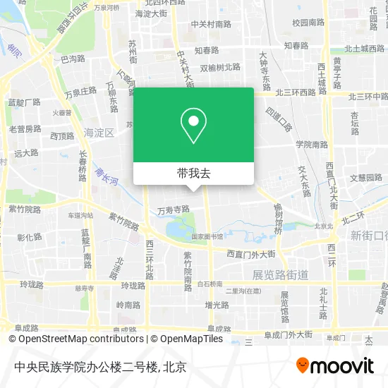 中央民族学院办公楼二号楼地图