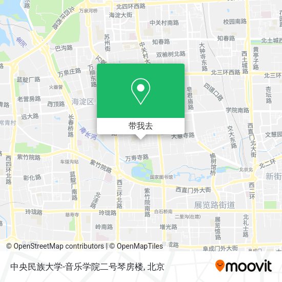 中央民族大学-音乐学院二号琴房楼地图