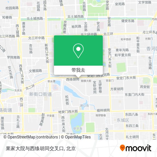 果家大院与西绦胡同交叉口地图
