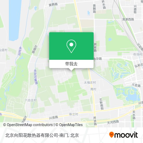 北京向阳花散热器有限公司-南门地图