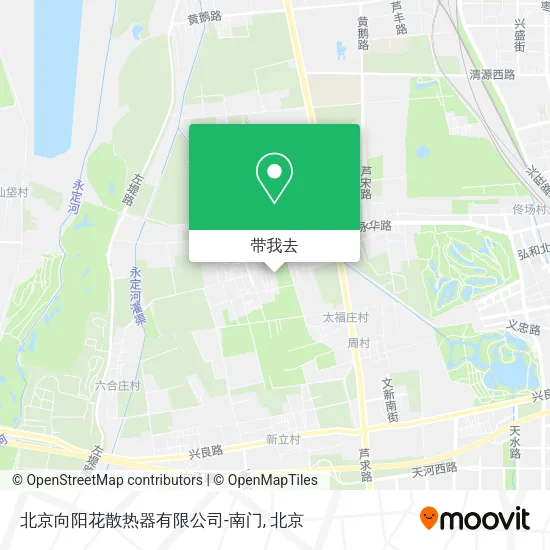 北京向阳花散热器有限公司-南门地图