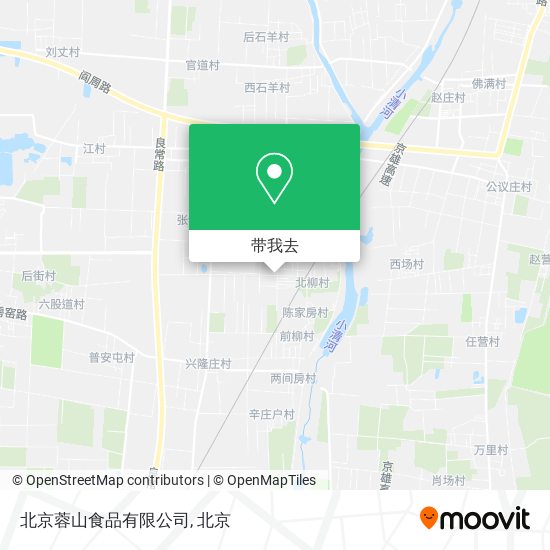 北京蓉山食品有限公司地图