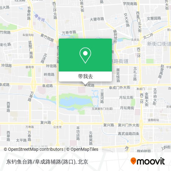 东钓鱼台路/阜成路辅路(路口)地图