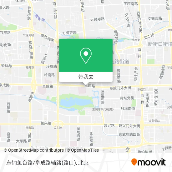 东钓鱼台路/阜成路辅路(路口)地图