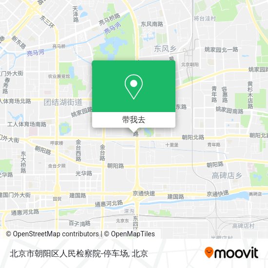 北京市朝阳区人民检察院-停车场地图