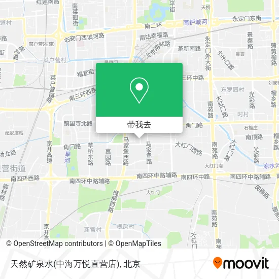 天然矿泉水(中海万悦直营店)地图
